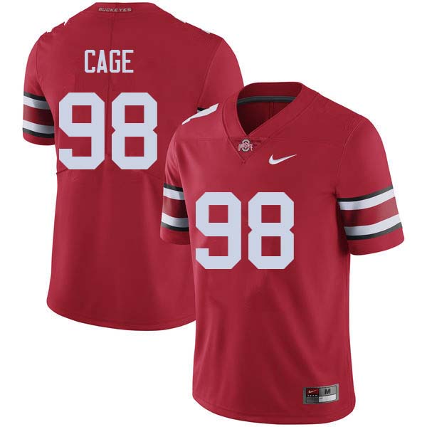 Ohio State Buckeyes #98 Jerron Cage College Football Jerseys Sale-Red